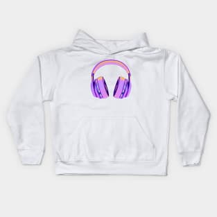 Pinkish headphones Kids Hoodie